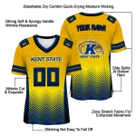 personalized kent state golden flashes halftone sweep gold black jersey best selling