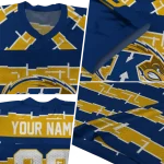 personalized kent state golden flashes layered grids navy blue jersey best selling