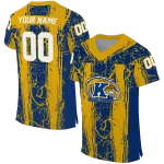 personalized kent state golden flashes rugged stripes navy blue jersey best selling