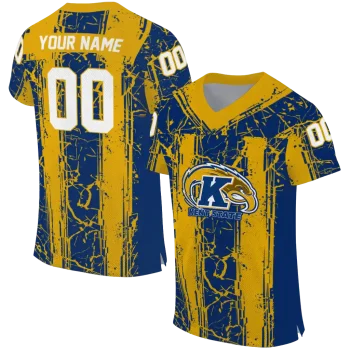 personalized kent state golden flashes rugged stripes navy blue jersey best selling
