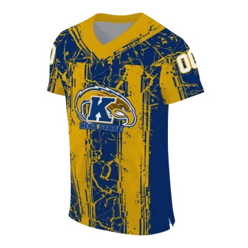 personalized kent state golden flashes rugged stripes navy blue jersey fashion forward