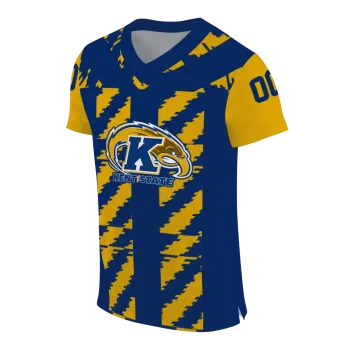 personalized kent state golden flashes stripe block navy blue jersey fashion forward