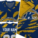 personalized kent state golden flashes stripe block navy blue jersey best selling