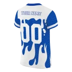 personalized kentucky wildcats dripping flames blue white jersey best selling