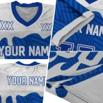 personalized kentucky wildcats dripping flames blue white jersey best selling