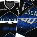 personalized kentucky wildcats halftone slant blue black jersey best selling