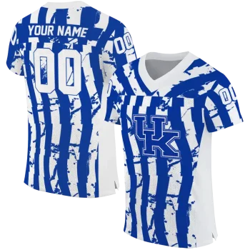 personalized kentucky wildcats stripe splatter blue jersey best selling