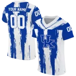 personalized kentucky wildcats striped texture blue jersey best selling