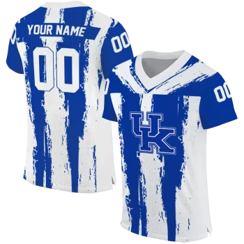 personalized kentucky wildcats striped texture blue jersey best selling
