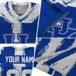 personalized kentucky wildcats striped texture blue jersey best selling