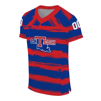 personalized la tech art stripe blue jersey fashion forward