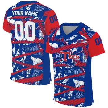 personalized la tech camo shatter blue jersey best selling