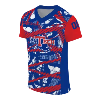 personalized la tech camo shatter blue jersey fashion forward