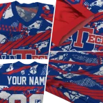 personalized la tech camo shatter blue jersey best selling