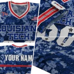 personalized la tech camouflage abstract blue jersey best selling
