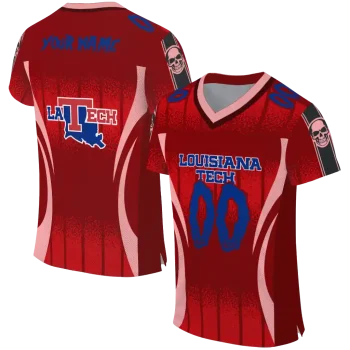 personalized la tech dynamic dots red jersey best selling