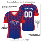 personalized la tech stacked rectangle blue jersey best selling