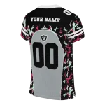 personalized las vegas raiders brushstroke xs silver black jersey best selling