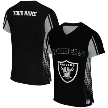 personalized las vegas raiders halftone fade black jersey best selling