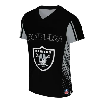 personalized las vegas raiders halftone fade black jersey fashion forward