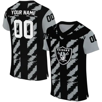 personalized las vegas raiders stripe block black jersey best selling
