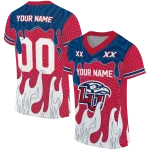 personalized liberty flames dripping flames red white jersey best selling
