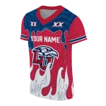 personalized liberty flames dripping flames red white jersey best selling