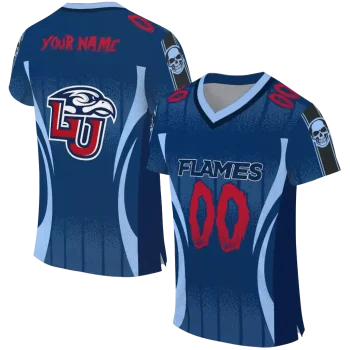 personalized liberty flames dynamic dots blue jersey best selling