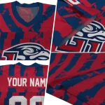 personalized liberty flames stripe splatter red jersey best selling