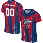 personalized liberty flames striped texture red jersey best selling
