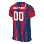 personalized liberty flames striped texture red jersey best selling