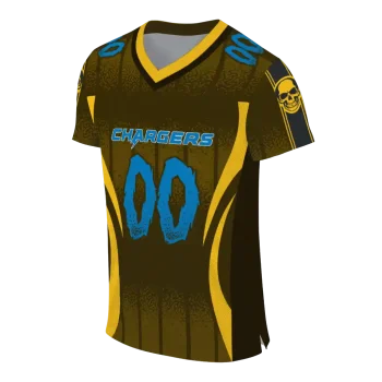 personalized los angeles chargers dynamic dots gold jersey fashion forward