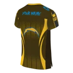 personalized los angeles chargers dynamic dots gold jersey best selling