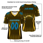 personalized los angeles chargers dynamic dots gold jersey best selling