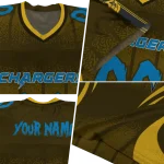 personalized los angeles chargers dynamic dots gold jersey best selling