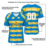 personalized los angeles chargers layered grids blue jersey best selling