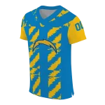 personalized los angeles chargers stripe block blue jersey best selling