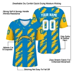personalized los angeles chargers stripe block blue jersey best selling