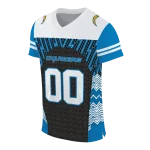 personalized los angeles chargers tire arrows blue black white jersey best selling
