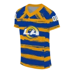 personalized los angeles rams art stripe blue jersey best selling