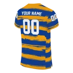 personalized los angeles rams art stripe blue jersey best selling