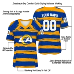 personalized los angeles rams art stripe blue jersey best selling