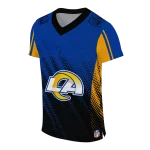 personalized los angeles rams halftone fade blue black jersey best selling