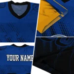 personalized los angeles rams halftone fade blue black jersey best selling