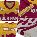 personalized louisiana monroe warhawks dripping flames red white jersey best selling
