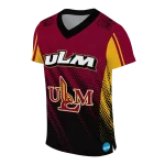 personalized louisiana monroe warhawks halftone flow red black jersey best selling