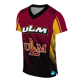 personalized louisiana monroe warhawks halftone flow red black jersey fashion forward