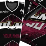 personalized louisiana monroe warhawks halftone slant red black jersey best selling