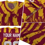 personalized louisiana monroe warhawks stripe splatter red jersey best selling