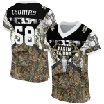 personalized louisiana ragin cajuns antler skull camouflage hunting jersey best selling